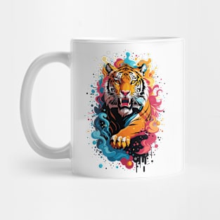 Color Splash Fierce Tiger Design Mug